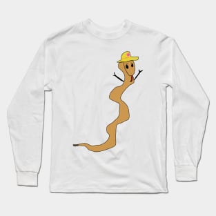 Brown Snake with little arms Long Sleeve T-Shirt